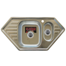 Кухонна мийка з нержавіючої сталі Platinum 9550D ДЕКОР (0,8/180 мм)