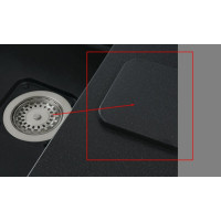 Декоративна накладка Platinum для гранітної мийки 7850 CUBE матова (чорний металік)