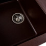 Гранітна мийка для кухні Platinum 7850 TROYA матова Мокко