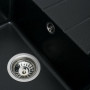 Гранітна мийка для кухні Platinum 6550 INTENSO матова Чорний металік