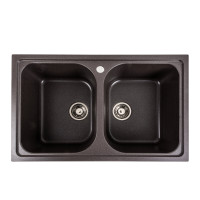 Гранітна мийка для кухні Platinum 7950 Equatoria глянець Мокко