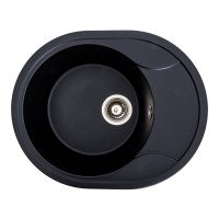 Гранітна мийка для кухні Platinum 5847 ONYX матова (чорна)