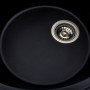 Гранітна мийка для кухні Platinum 5847 ONYX матова (чорна)
