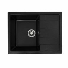 Гранітна мийка для кухні Platinum 6550 INTENSO матова Чорна GOLD