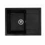 Гранітна мийка для кухні Platinum 6550 INTENSO матова Чорна GOLD