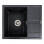 Гранітна мийка для кухні Platinum 5851 ARIA матовий Карбон