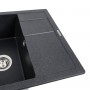 Гранітна мийка для кухні Platinum 5851 ARIA матовий Карбон