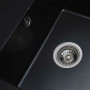 Гранітна мийка для кухні Platinum 5851 ARIA матова Чорна