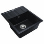 Гранітна мийка для кухні Platinum 5851 ARIA матова Чорна