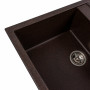 Гранітна мийка для кухні Platinum 7950 Selena матова Шоколад