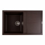 Гранітна мийка для кухні Platinum 7950 Selena матова Шоколад