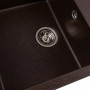 Гранітна мийка для кухні Platinum 7950 Selena матова Шоколад