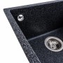 Гранітна мийка для кухні Platinum 4040 RUBA матовий Графіт