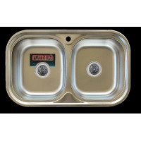 Кухонна мийка з нержавіючої сталі закруглена Platinum САТИН 7848D (0,8/180 мм)