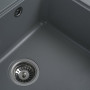 Гранітна мийка для кухні Platinum 5852 VESTA матова Сірий металік