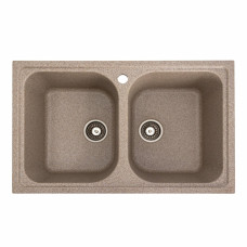 Гранітна мийка для кухні Platinum 7950 Equatoria глянець Карамель