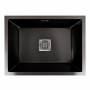 Кухонна мийка Platinum Handmade PVD чорна монтаж під столешню HSB (квадратний сифон 3,0/1,0)