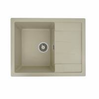 Гранітна мийка для кухні Platinum 6550 INTENSO матова Айворі