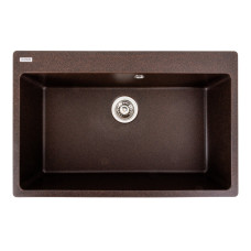 Гранітна мийка для кухні Platinum 7850 Bogema матова (шоколад)
