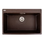 Гранітна мийка для кухні Platinum 7850 Bogema матова (шоколад)
