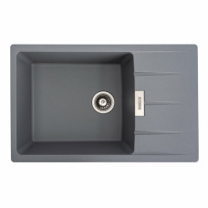 Гранітна мийка для кухні Platinum 7749 ROMA матова Сірий металік