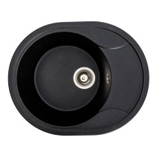 Гранітна мийка для кухні Platinum 5847 ONYX матова (чорна Gold)