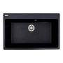 Гранітна мийка для кухні Platinum 7850 Bogema матова (чорний металік)