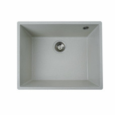 Гранітна мийка для кухні Platinum 5444 OASIS матова Біла в крапку