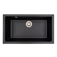 Гранітна мийка для кухні Platinum 7945 Paruana матова (чорна)