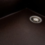 Гранітна мийка для кухні Platinum 8650 DIAMOND матова (шоколад)