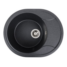 Гранітна мийка для кухні Platinum 5847 ONYX матовий Карбон