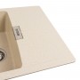 Гранітна мийка для кухні Platinum 6250 ZIRKONE матовий пісок