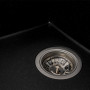Гранітна мийка для кухні Platinum 7843 SOLID матовий Чорний металік