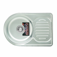 Кухонна мийка з нержавіючої сталі Platinum ДЕКОР 6745 (0,8/180 мм)