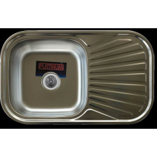 Кухонна мийка з нержавіючої сталі закруглена Platinum ДЕКОР 6349 (0,8/180 мм)