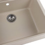 Гранітна мийка для кухні Platinum 5751 NIKA глянець Айворі