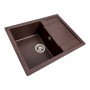 Гранітна мийка для кухні Platinum 6550 INTENSO матова Мокко