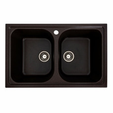 Гранітна мийка для кухні Platinum 7950 Equatoria глянець Шоколад