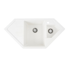 Гранітна мийка для кухні Platinum 9950 PANDORA матова Білосніжна