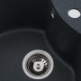 Гранітна мийка для кухні Platinum 480 TURAS матова Антрацит