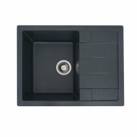 Гранітна мийка для кухні Platinum 6550 INTENSO матова Антрацит