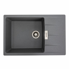 Гранітна мийка для кухні Platinum 7749 ROMA матова Сірий мусон