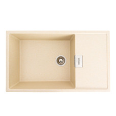 Гранітна мийка для кухні Platinum 8650 DIAMOND матова (пісок)