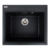 Гранітна мийка для кухні Platinum 5852 VESTA матовий Карбон