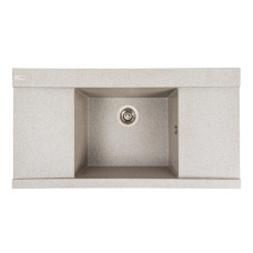 Гранітна мийка для кухні Platinum 9651 ATLAS матовий Сірий