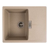 Гранітна мийка для кухні Platinum 6250 ZIRKONE матовий сафарі
