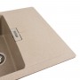Гранітна мийка для кухні Platinum 6250 ZIRKONE матовий сафарі