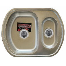 Кухонна мийка з нержавіючої сталі Platinum 6049D САТИН (0,8/180 мм)