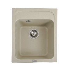 Гранітна мийка для кухні Platinum 4050 RUBY глянець Айворі