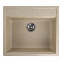 Гранітна мийка для кухні Platinum 5751 NIKA глянець Беж